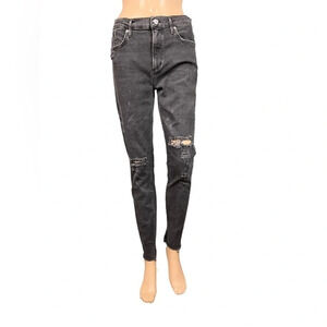 AGOLDE Womens Feel Good High Waist Distressed Ankle Skinny Jeans Size 31